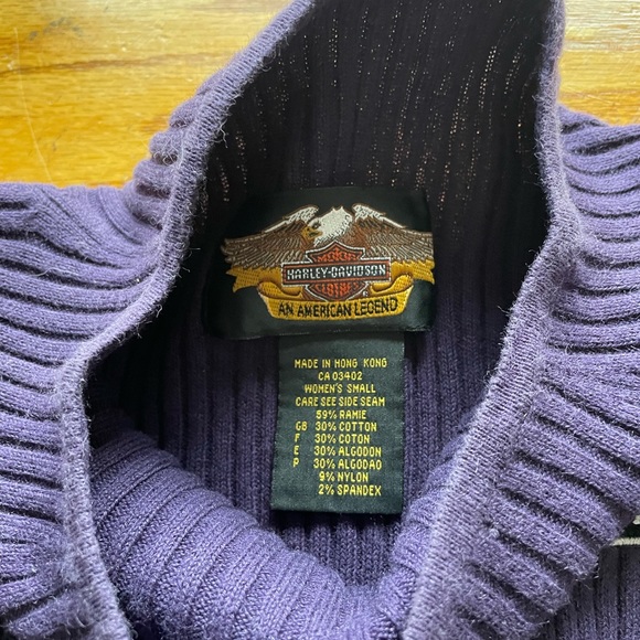 Purple Harley Davidson Sweater - Picture 2 of 3